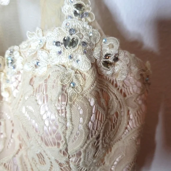 Dancing Queen Whimsical Romantic Lace & Tulle Embroidered Dress Size XS - Picture 4 of 12